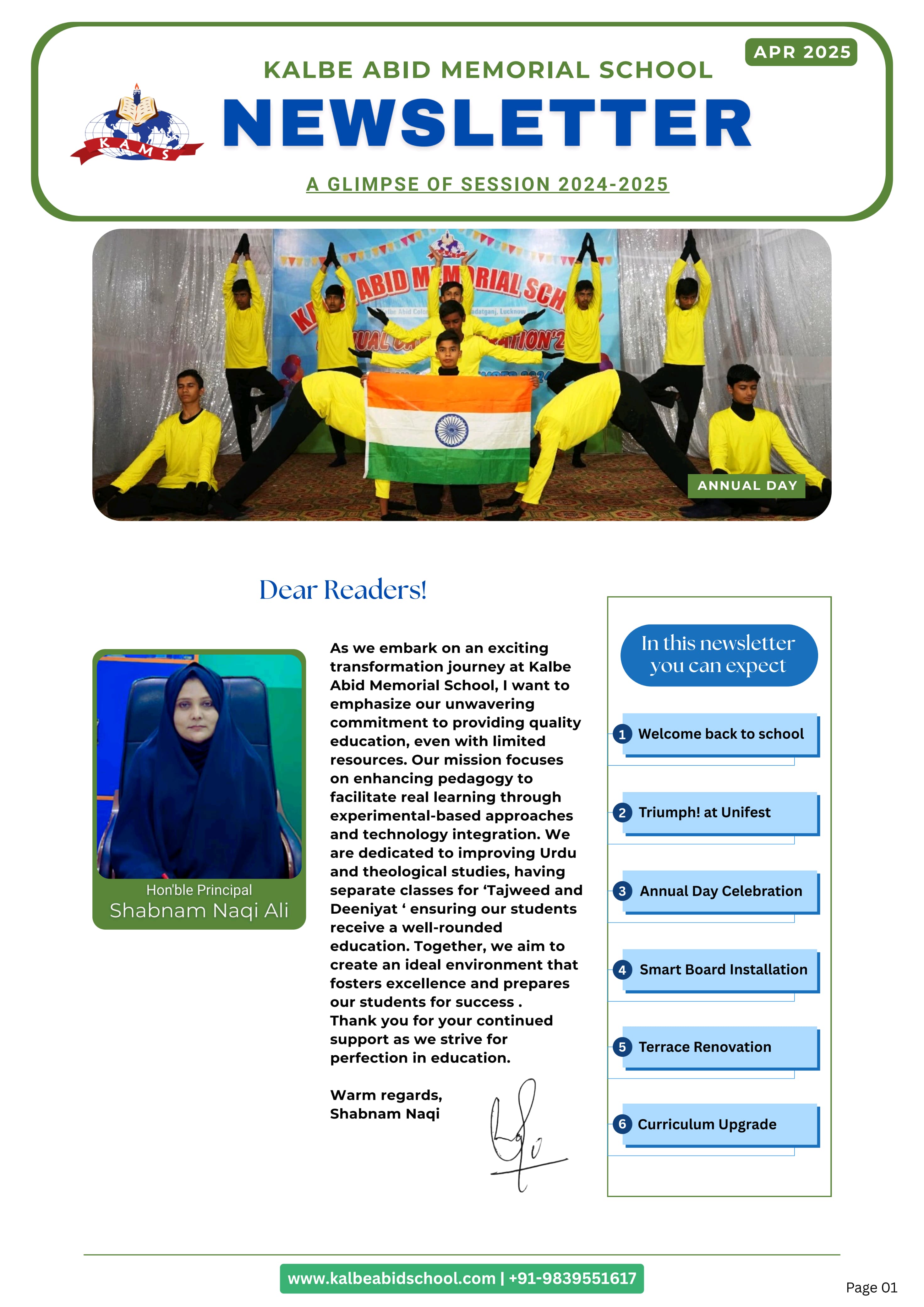Newsletter 25' Page 01